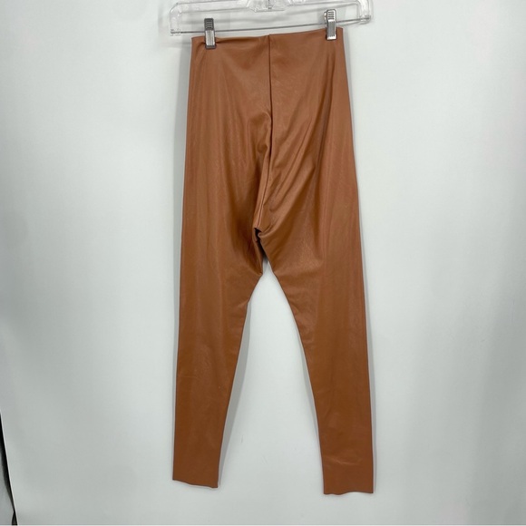Commando Perfect Control Faux Leather Leggings Cocoa Brown Sz S - Picture 4 of 8